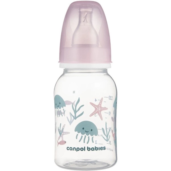 Фото - Бутылочка для кормления Canpol babies LOVE&SEA 120 мл розовая(11/860_pin)